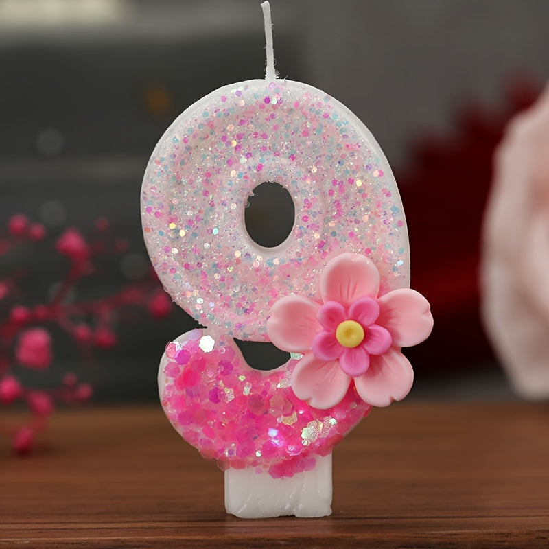 Pink Floral Cake Topper for Parties and Celebrations