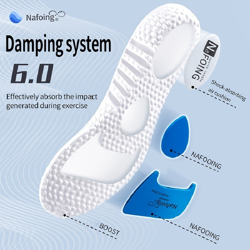 Men's Foam Cushioned Shock Absorption Shoe Insoles PC Material Pair