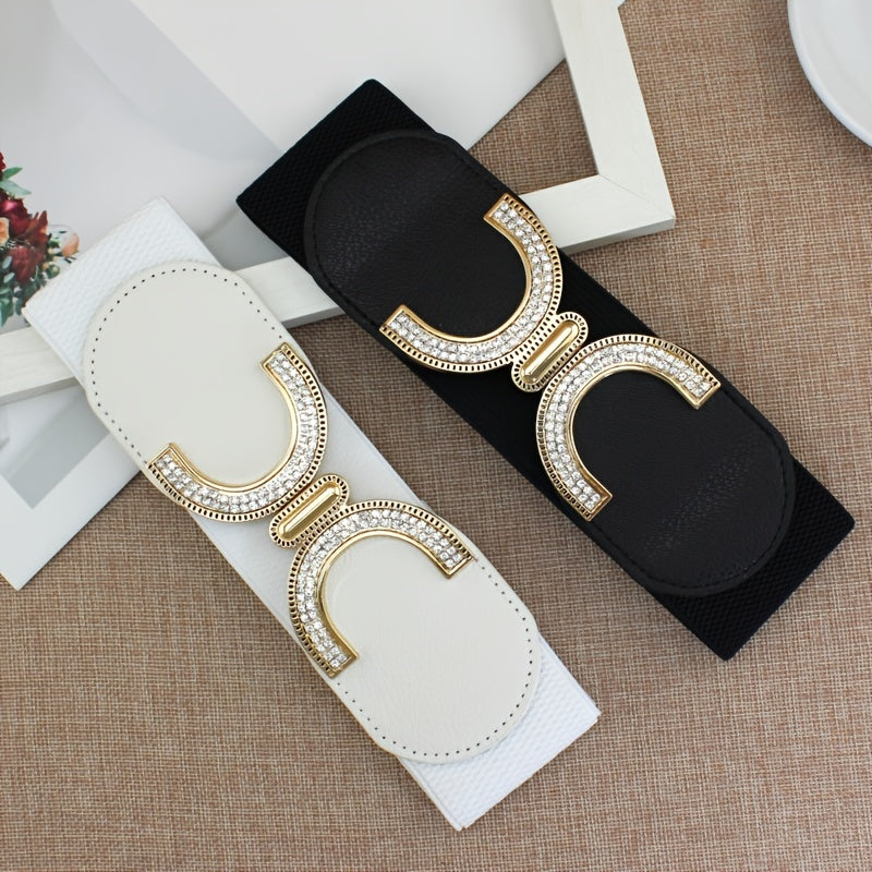 Women’s Rhinestone Buckle Corset Belt for Jeans Pants Dresses