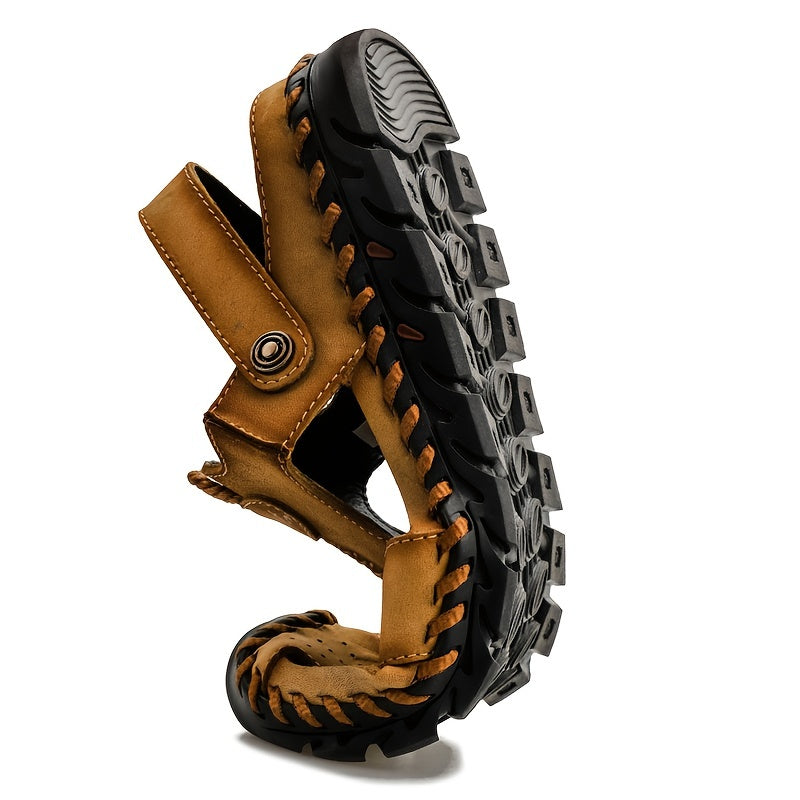 Hand-Stitched Durable Summer Sandals with Rubber Soles for Casual Street Wear