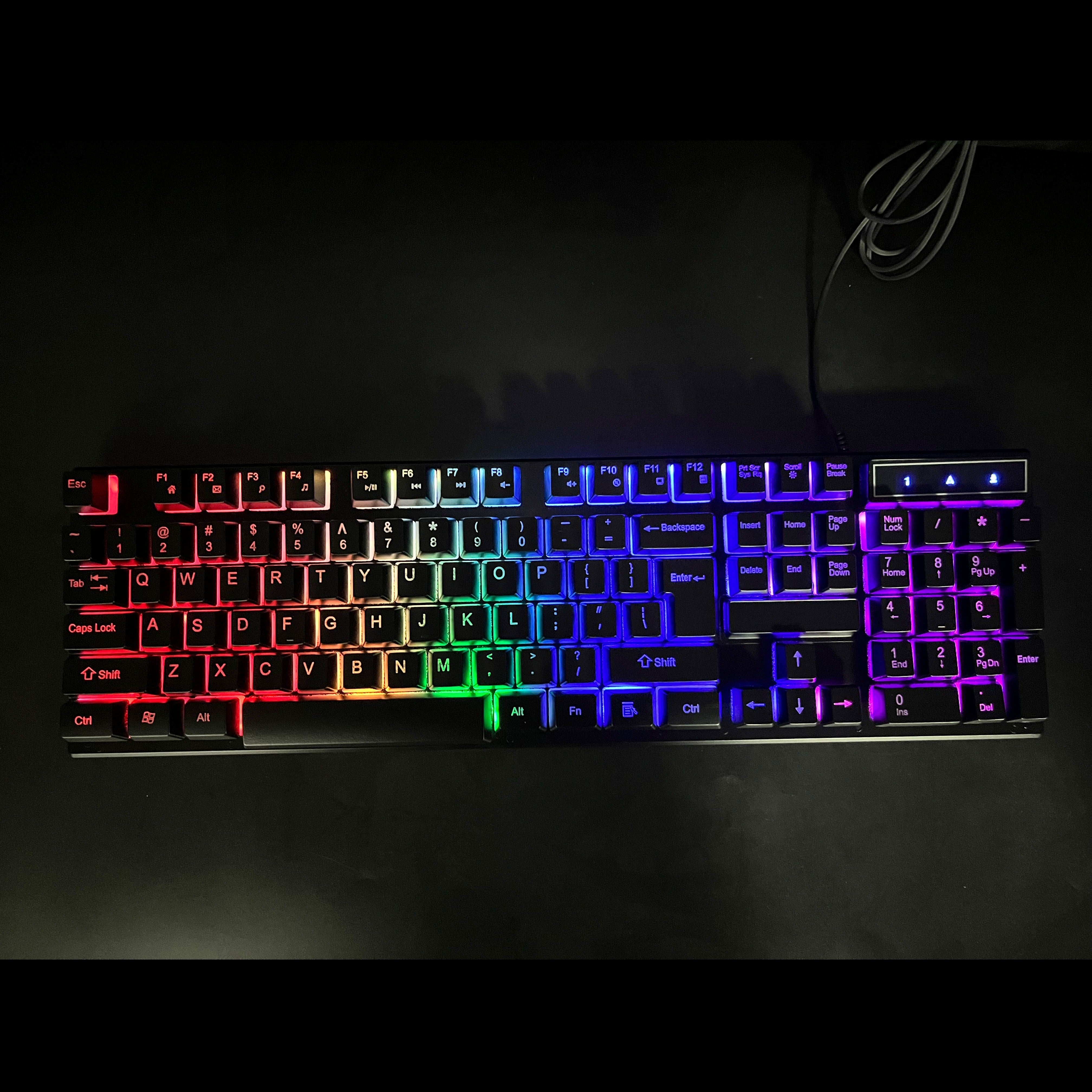 Teclado mecánico para juegos con sensación mecánica luminosa para oficina y juegos