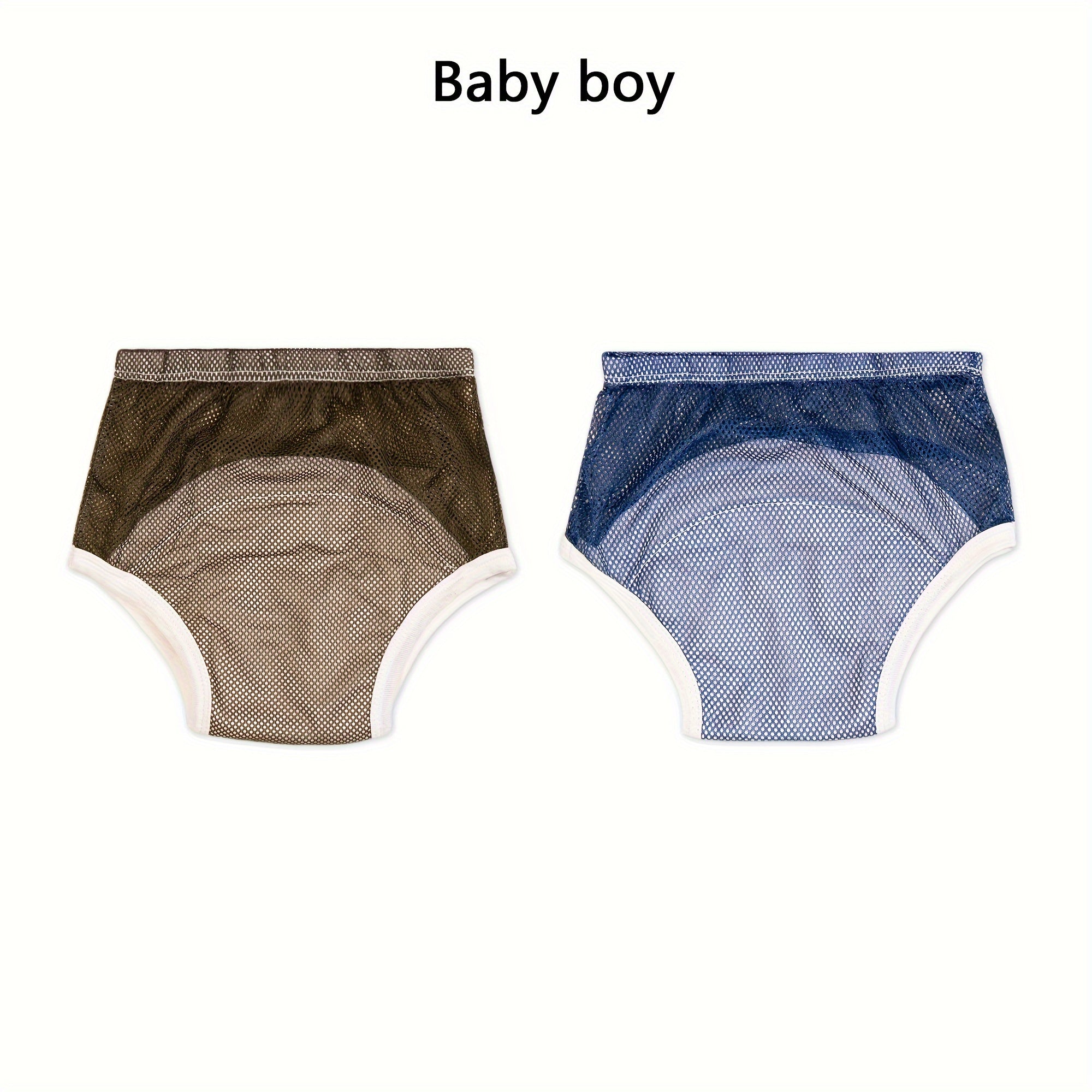 Набор из 2/4 дышащих сетчатых штанишек для приучения к горшку для мальчиков - однотонные многоразовые подгузники, идеально подходящие в качестве подарков на Хэллоуин и Рождество