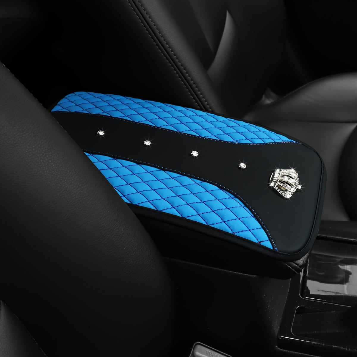 Автомобильный аксессуар Чехол для консоли из искусственной кожи, водонепроницаемый, с дизайном в виде алмазной короны