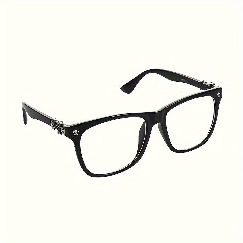 Women's Square Fashion Eyeglasses PC Frame Metal Full Rim Stylish Optical Glasses
