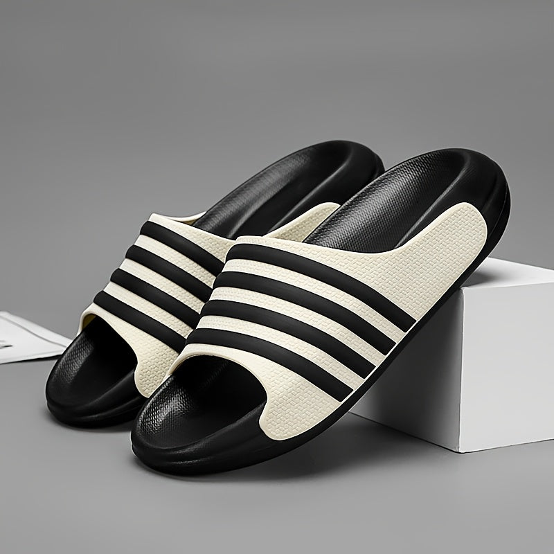 Unisex Striped EVA Slides Non-Slip Durable Indoor Outdoor Casual