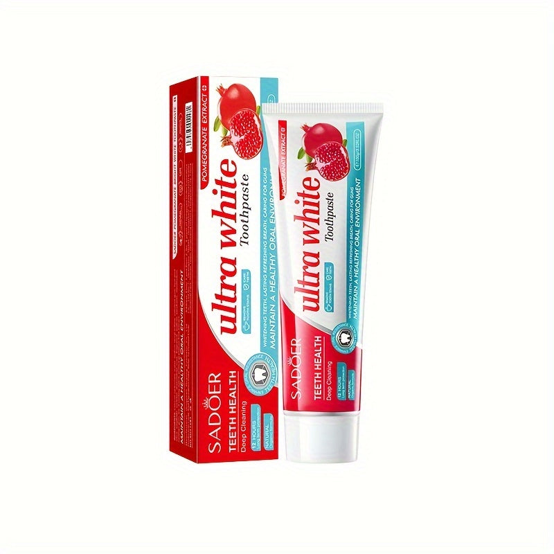 Pomegranate Toothpaste 100g Fluoride-Free Deep Clean Whitening