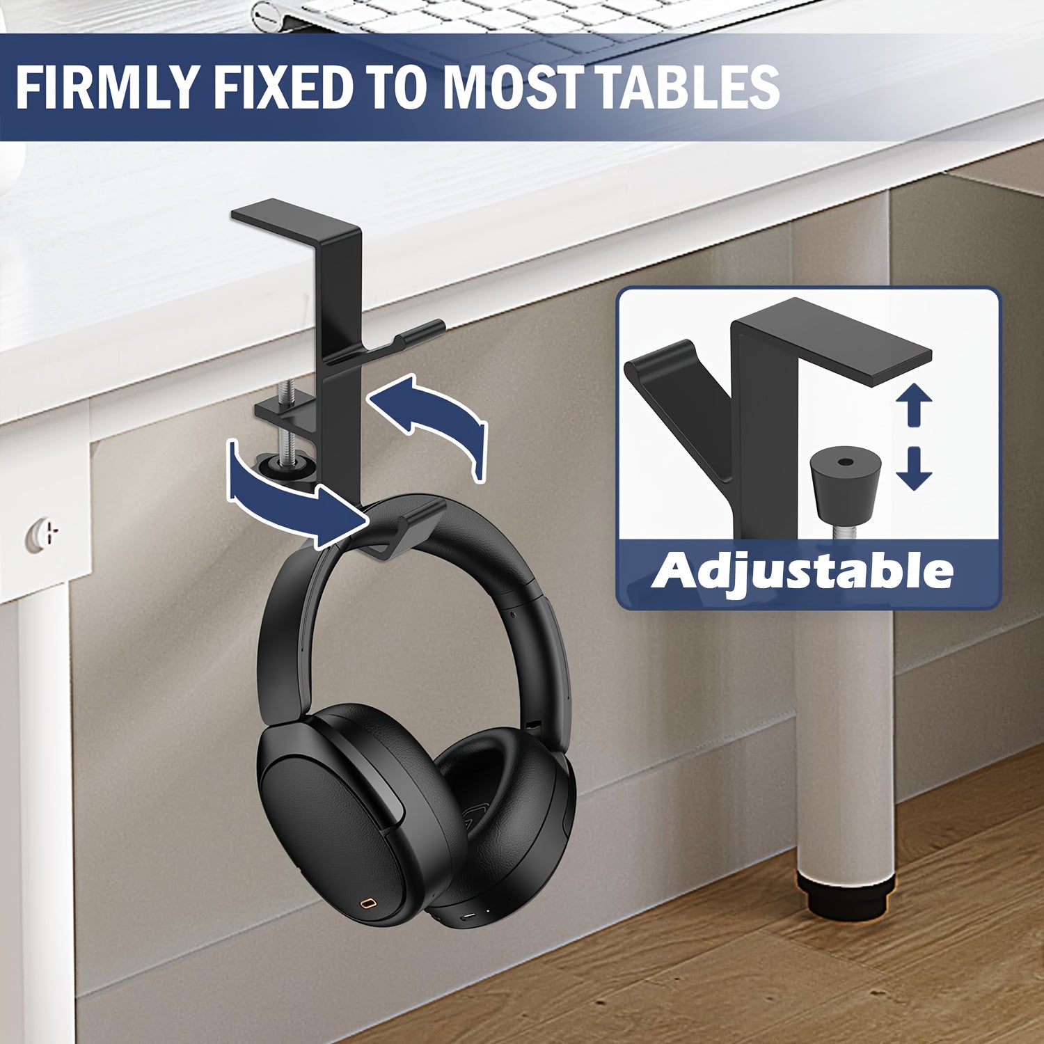 Set of 2 Metal Christmas Stocking Hooks for Fireplace Mantel or Table Edges