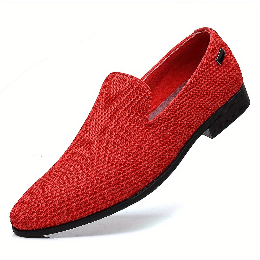 Men's Slip-On Loafers Casual Solid Color Rubber Sole Comfortable Shoes for Fall Spring Summer Winter