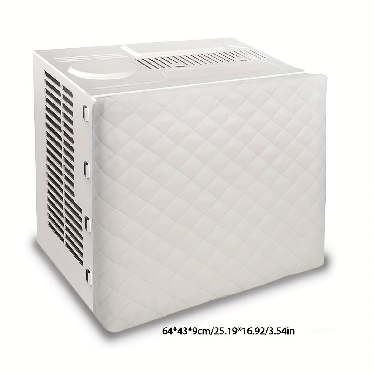 Quilted Air Conditioner Dust Cover with Elastic Fit Indoor Heat Insulation