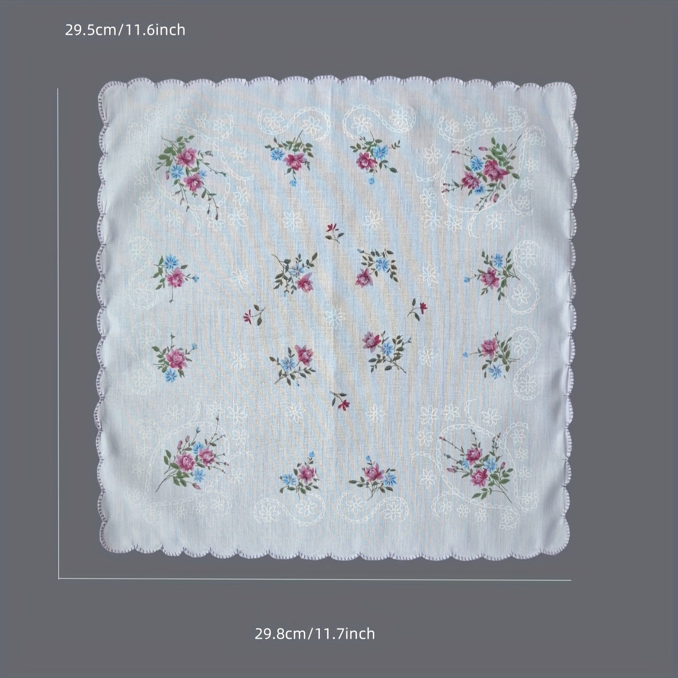 Women's Floral Cotton Handkerchiefs 6 Pack Washable Vintage Print
