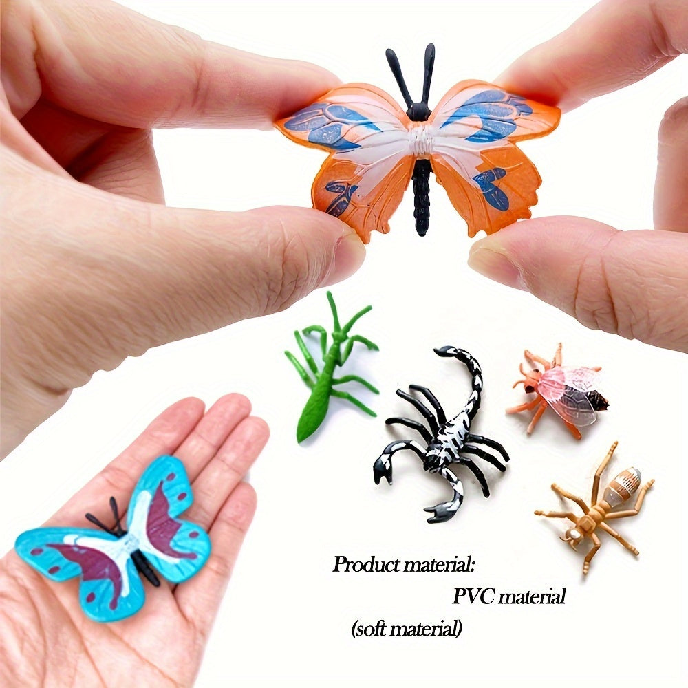 Kids Valentine's Day Cards Set of 12 with Insect Toys and Exchange Cards for Classroom Gifts