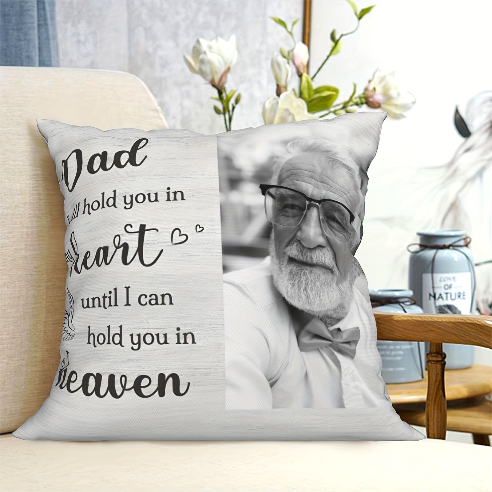Personalized Dad Tribute Pillowcase Memorial Gift for Sympathy Home Decor