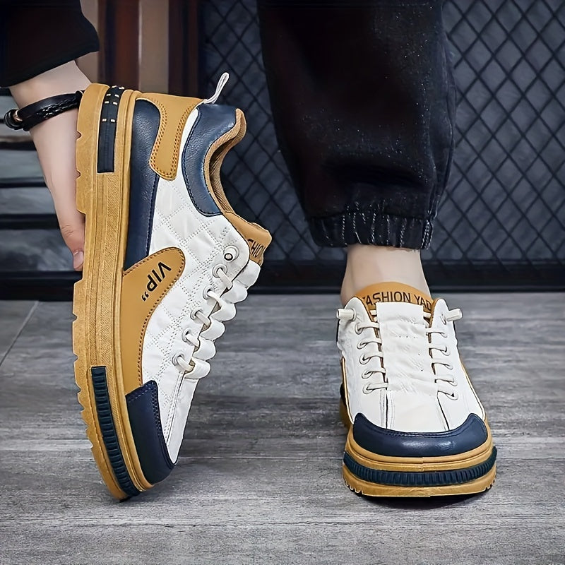 Men's Color-Block Breathable Non-Slip Sneakers for Outdoor Casual Sports