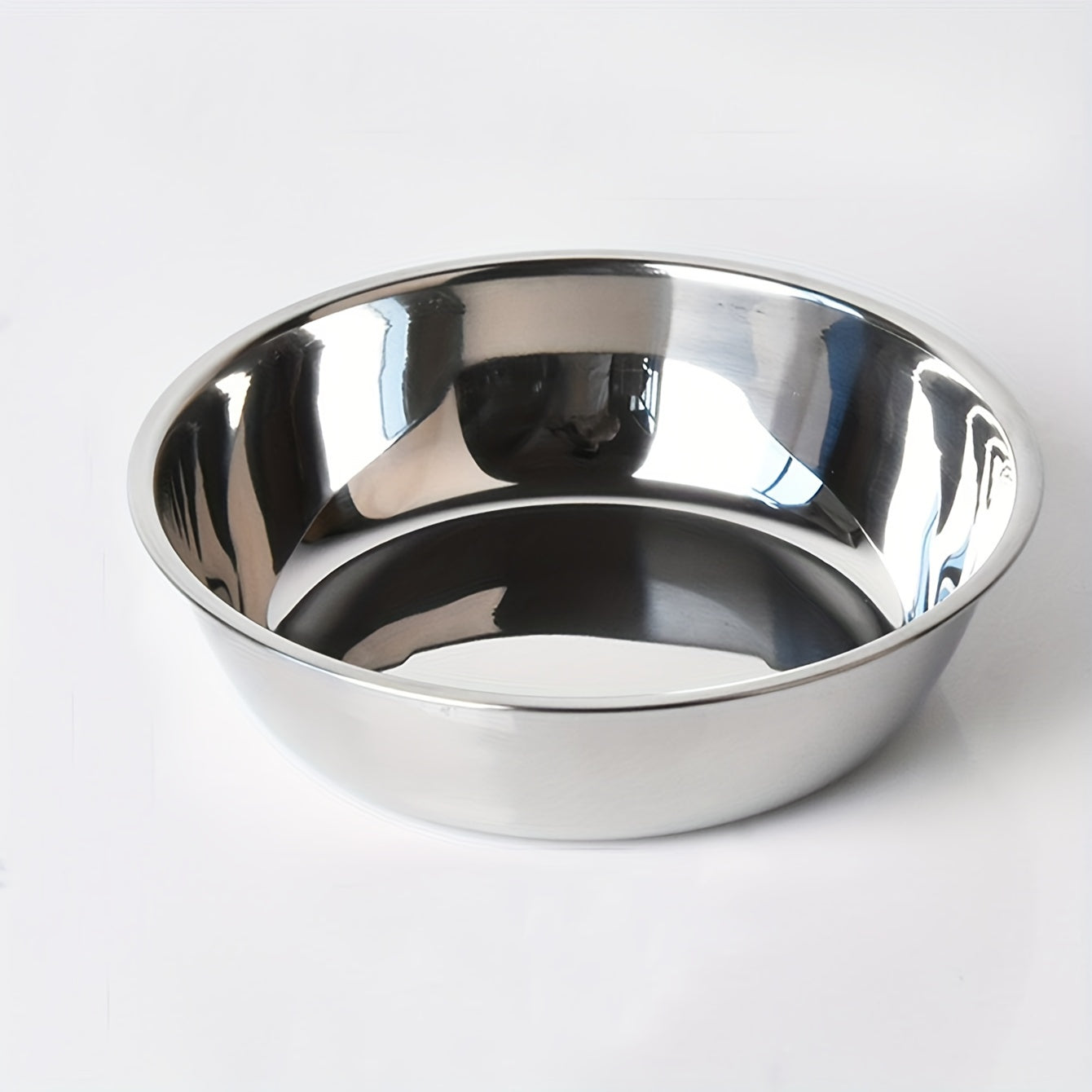 Stainless Steel Pet Bowl for Dogs and Cats Round Slanted Design