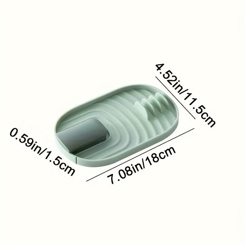 Reposaplatos plegable de plástico para espátula y cuchara con soporte para tapa de olla y organizador de cocina
