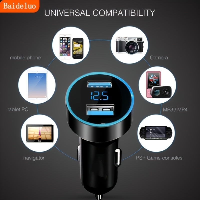 Car Charger Dual USB Ports PD QC3.0 Fast Charging for Car Phone Adapter