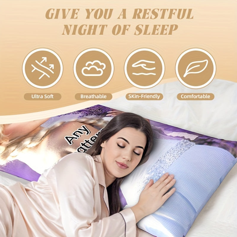 Custom Photo Body Pillowcase 20x54 Inches Soft Printed Double-Sided Gift