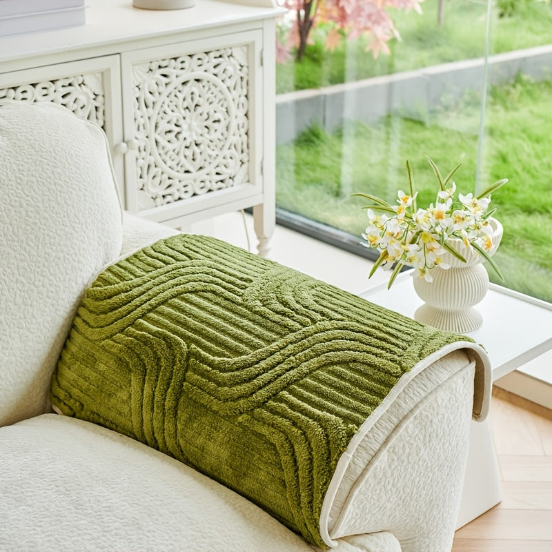 Klassik Stripe Divan qopqog'i, sirpanmaydigan, itga do'st polyester himoya, kreslo, divan, 3-4 o'rinli bo'lakli bo'lak