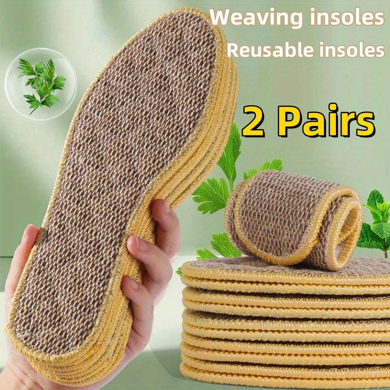 Men Women Brown Breathable Insole Comfort Pads Sizes 35-45 (22.86-27.0 cm) 2 Pairs