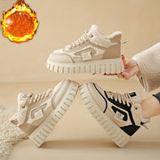 Women's Velvet High-Top Ankle Boots Warm Colorful Winter Casual Sneakers