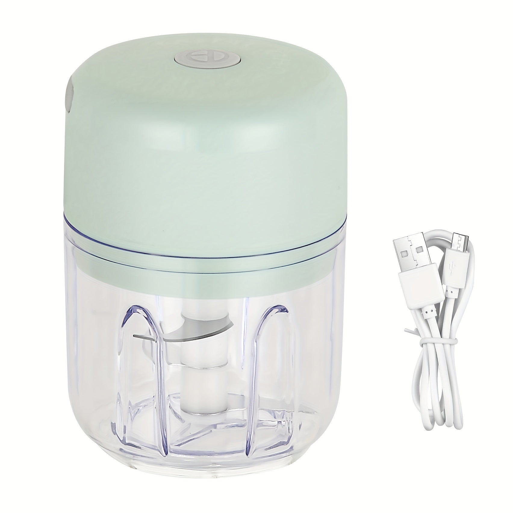 Electric Mini Garlic Chopper and Meat Grinder 8.45oz USB Rechargeable Easy-Clean