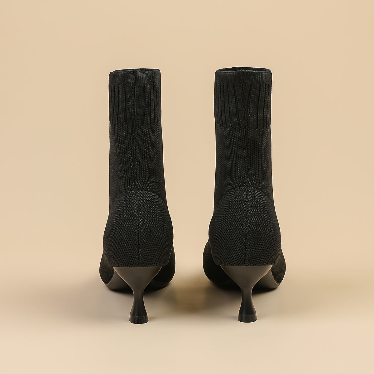 Women's Solid Color Breathable Fabric Ankle Boots Pointed Toe Stilettos