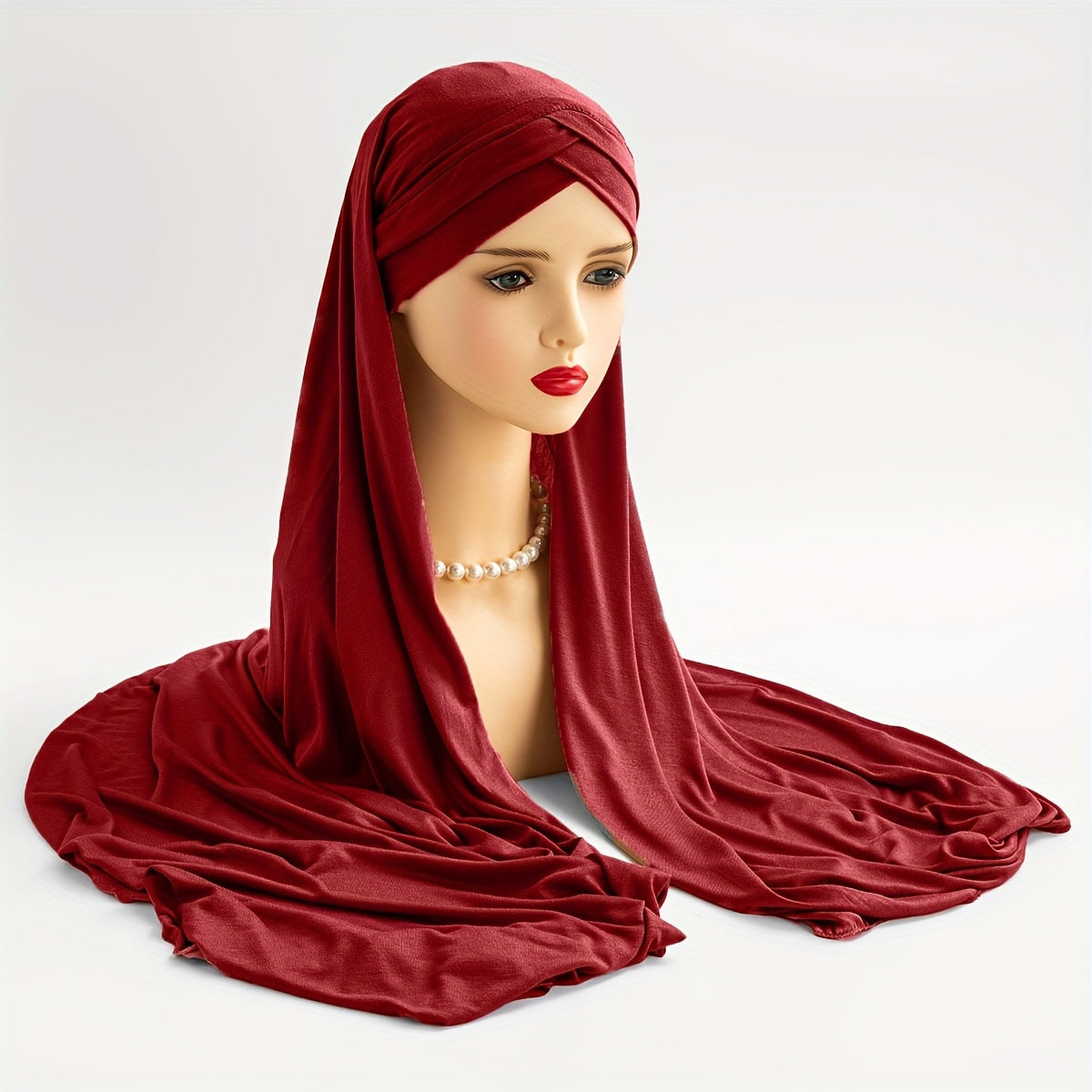 Ayollar uchun nafas oladigan bosh yopish, darhol hijab bilan, quyoshdan himoya qilish uchun bir bo'lakli elastik bandana