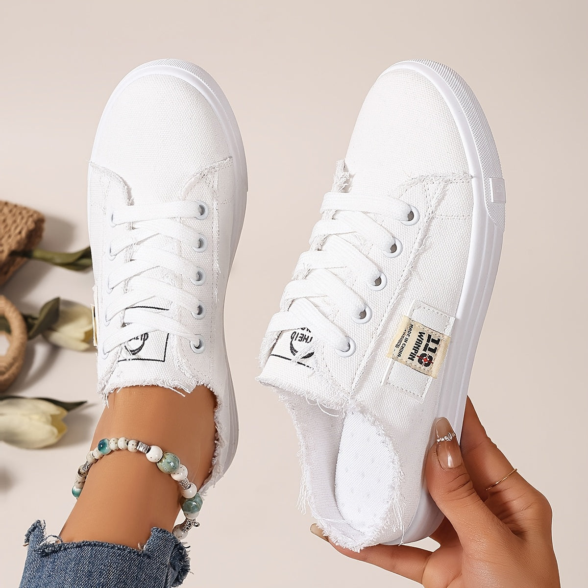 Women's Casual Slip-On Sneakers with Breathable Fabric Upper