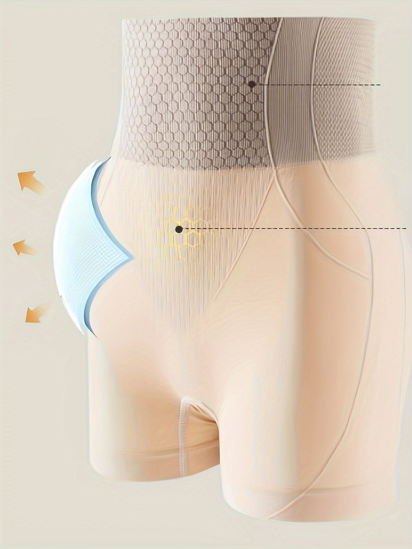 Shorts de control de abdomen de cintura alta para mujer, sin costuras, que levantan los glúteos, transpirable, mezcla de nylon, negro