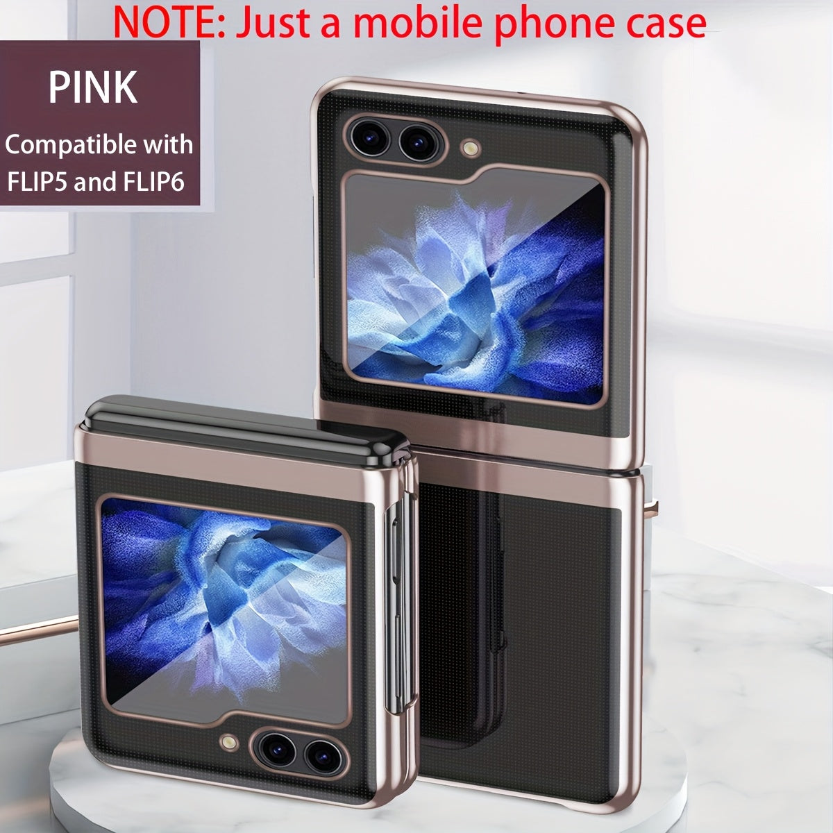 Electroplated Transparent Folding Phone Case for Samsung Galaxy Z Flip Series