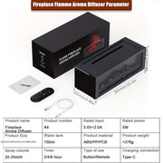 Aromatherapy Diffuser with Flame Light 150ml Cool Mist Humidifier Remote Control