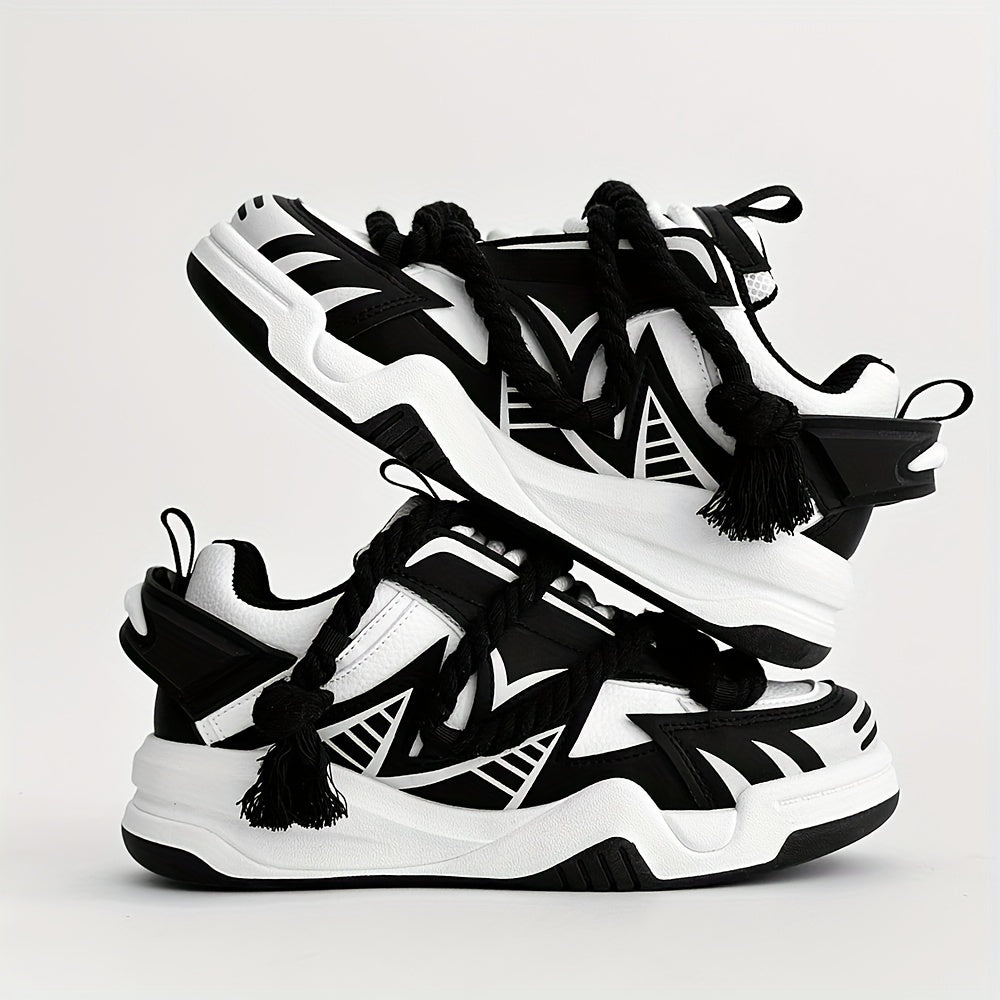 Men's Casual Low Top Sneakers Rubber Sole PU Fabric Solid Color All-Season