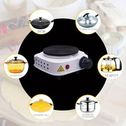 500W Mini Portable Electric Stove with Five-Level Temperature Adjustment in White
