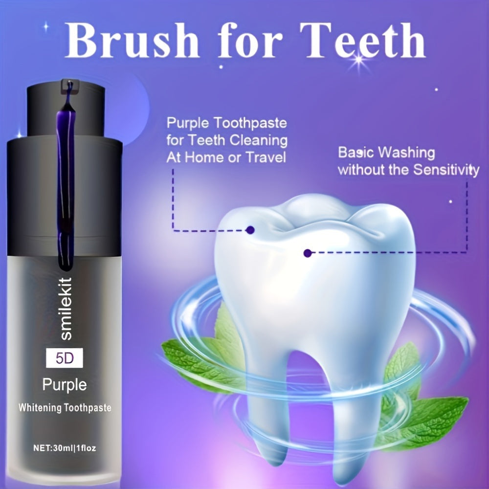 Purple Toothpaste With Whitening and Fresh Breath 30ml Deep Clean