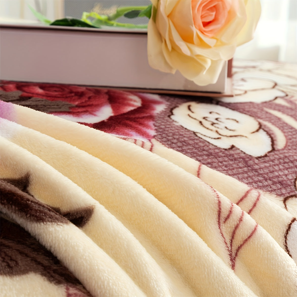 Floral Sea Pattern Bed Blanket for Home Decor and Seasonal Use