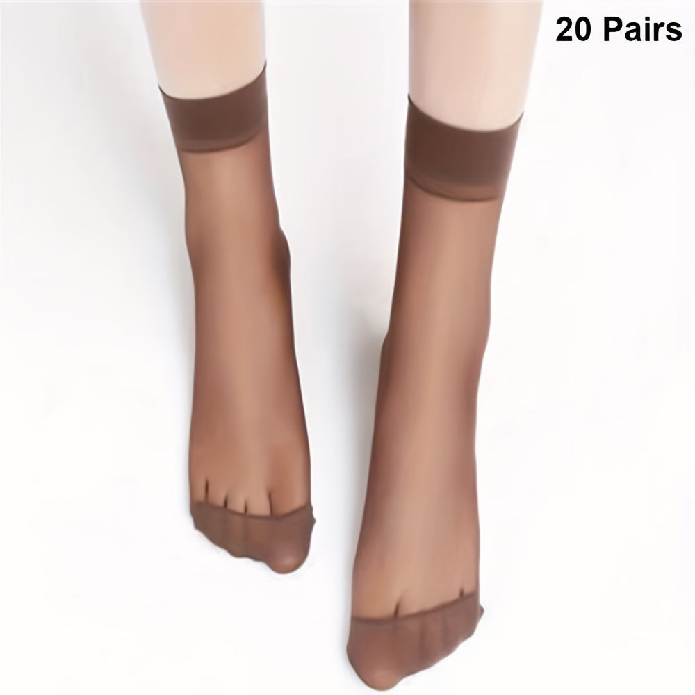 10 Pairs of Durable Short Work Socks Polyester Spandex Knit Fabric