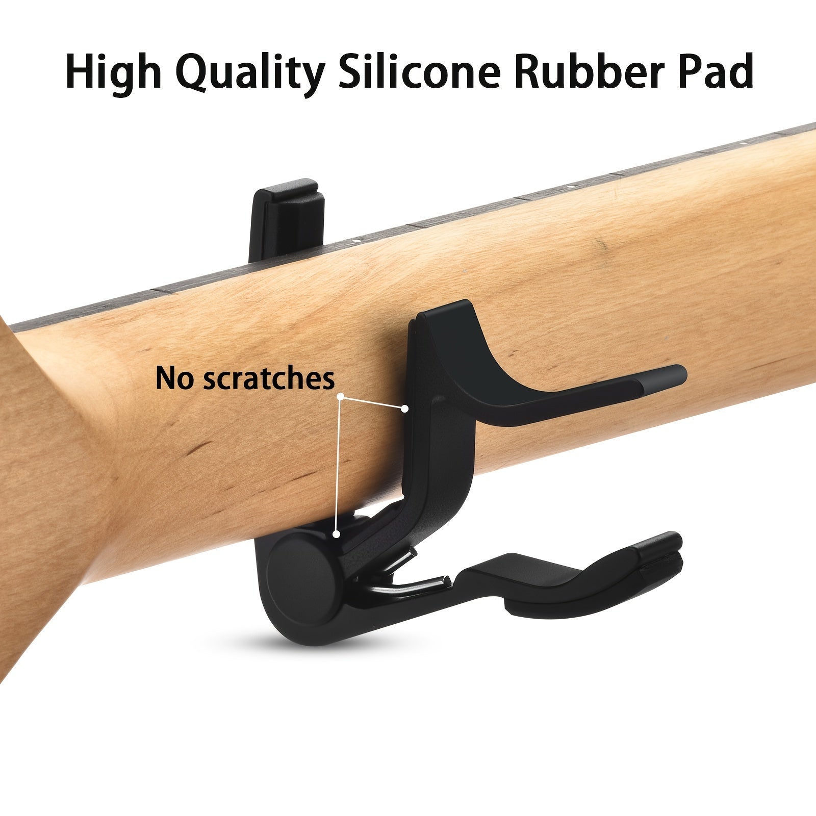 Set of 2 Guitar Capos for Acoustic Electric Bass Guitars Black Rosewood