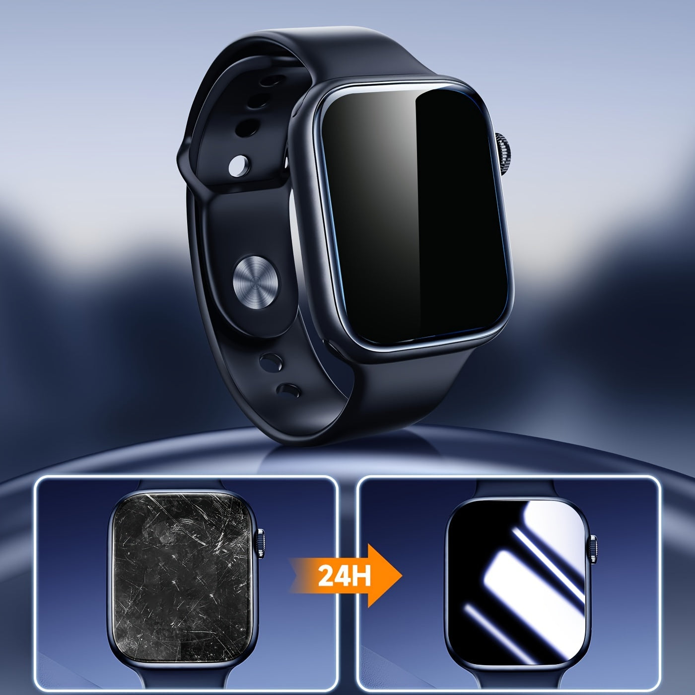 2pcs Plastic Screen Protectors for Apple Watch Series 10 9 8 7 Ultra 2  Ultra  S4  5  6  SE 40mm 41mm 42mm 44mm 45mm 46mm 49mm HD Clear Shock-Resistant Easy Installation