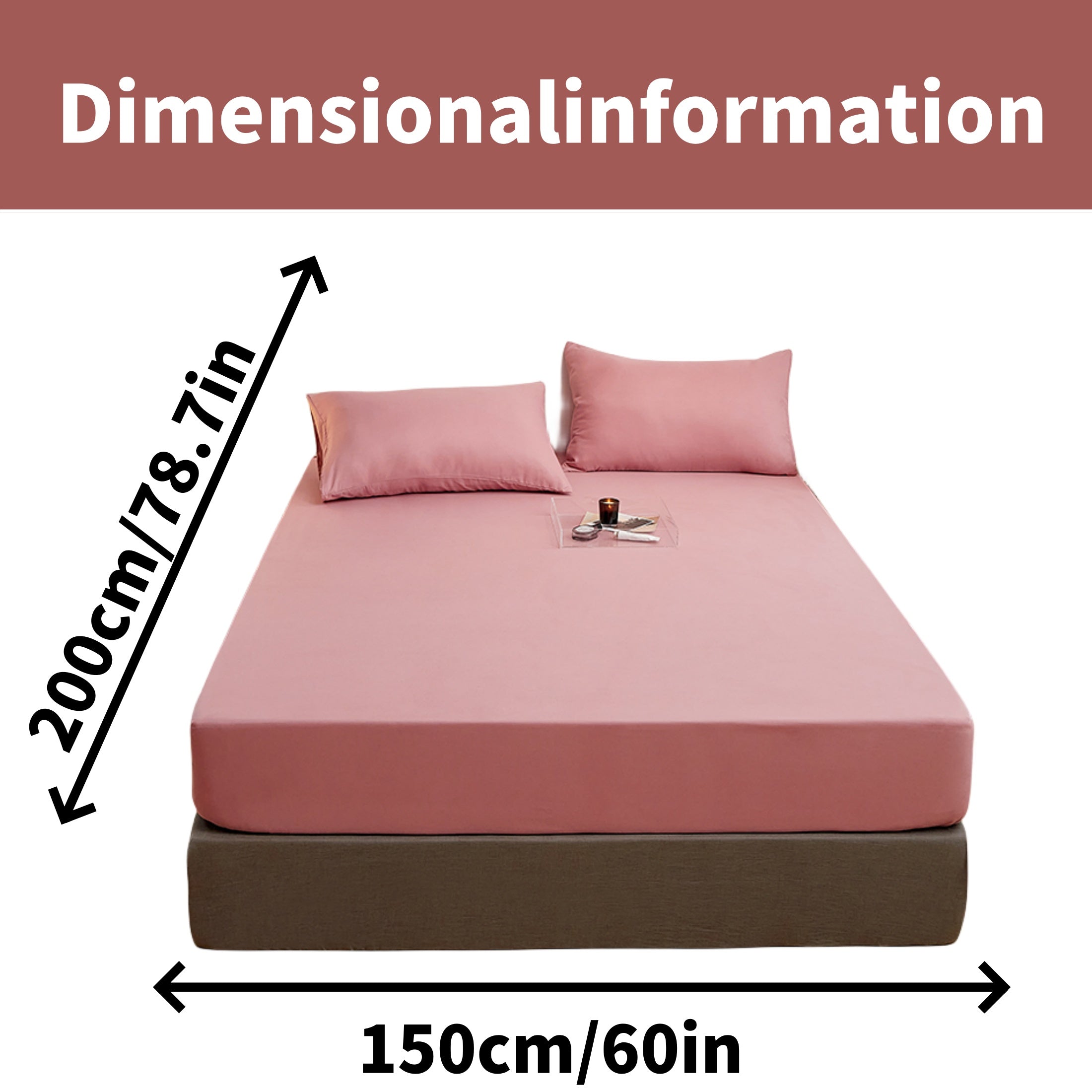 Juego de sábanas ajustadas de poliéster cepillado con 2 fundas de almohada, con bolsillo profundo, ropa de cama