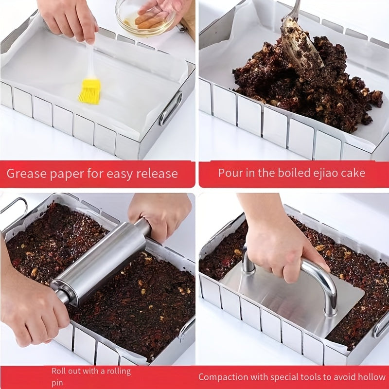 Stainless Steel Dough Presser with Handle Kitchen Baking Tool for Pastry