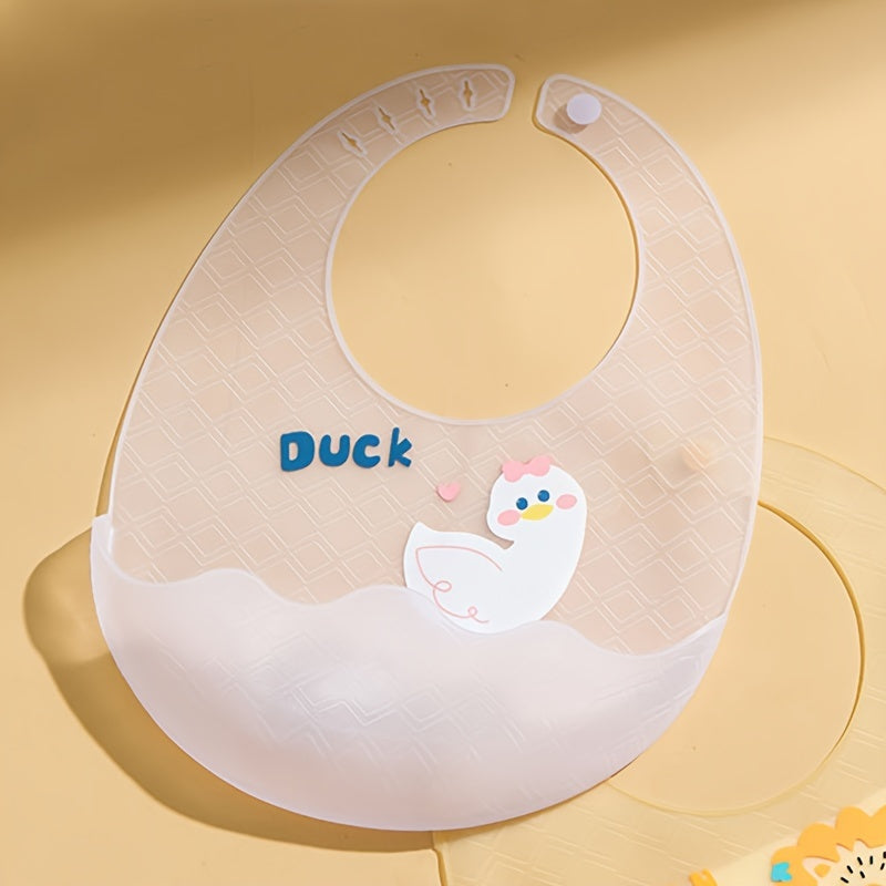 Baby Silicone Bib Waterproof Oil-Proof Food-Grade Cartoon Animal Design