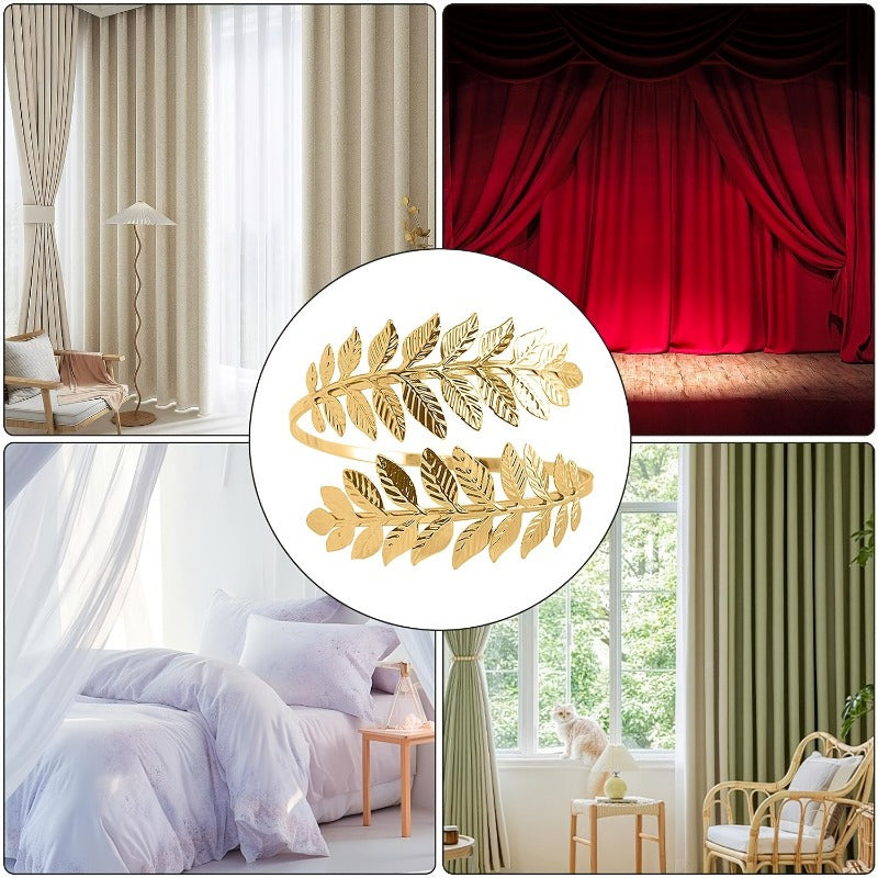 Metal Leaf Curtain Clip Holder for Living Room Bedroom Office Decor
