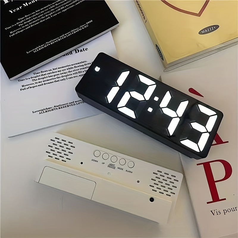 Digital Alarm Clock with Snooze and Brightness Control for Bedroom