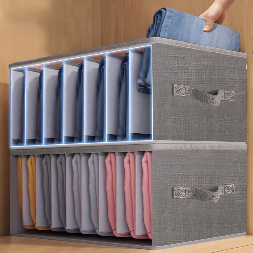Clothes Organizer with 9 Compartments for Wardrobe Storage