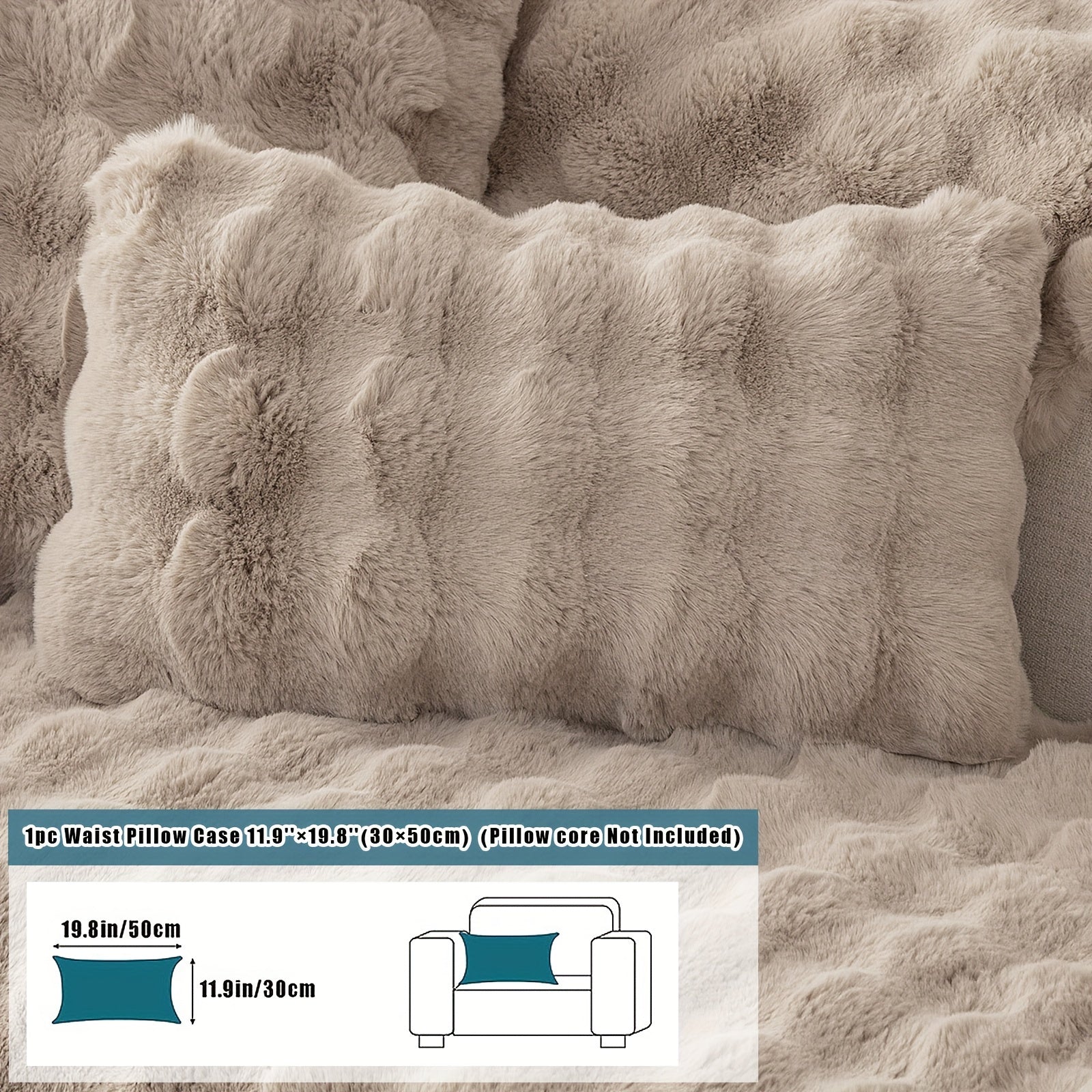 Имитация кролика плюшевая подушка-диван для домашних животных, дружелюбная к собакам с нескользящим чехлом для защиты мебели и декора в спальне, офисе или гостиной.