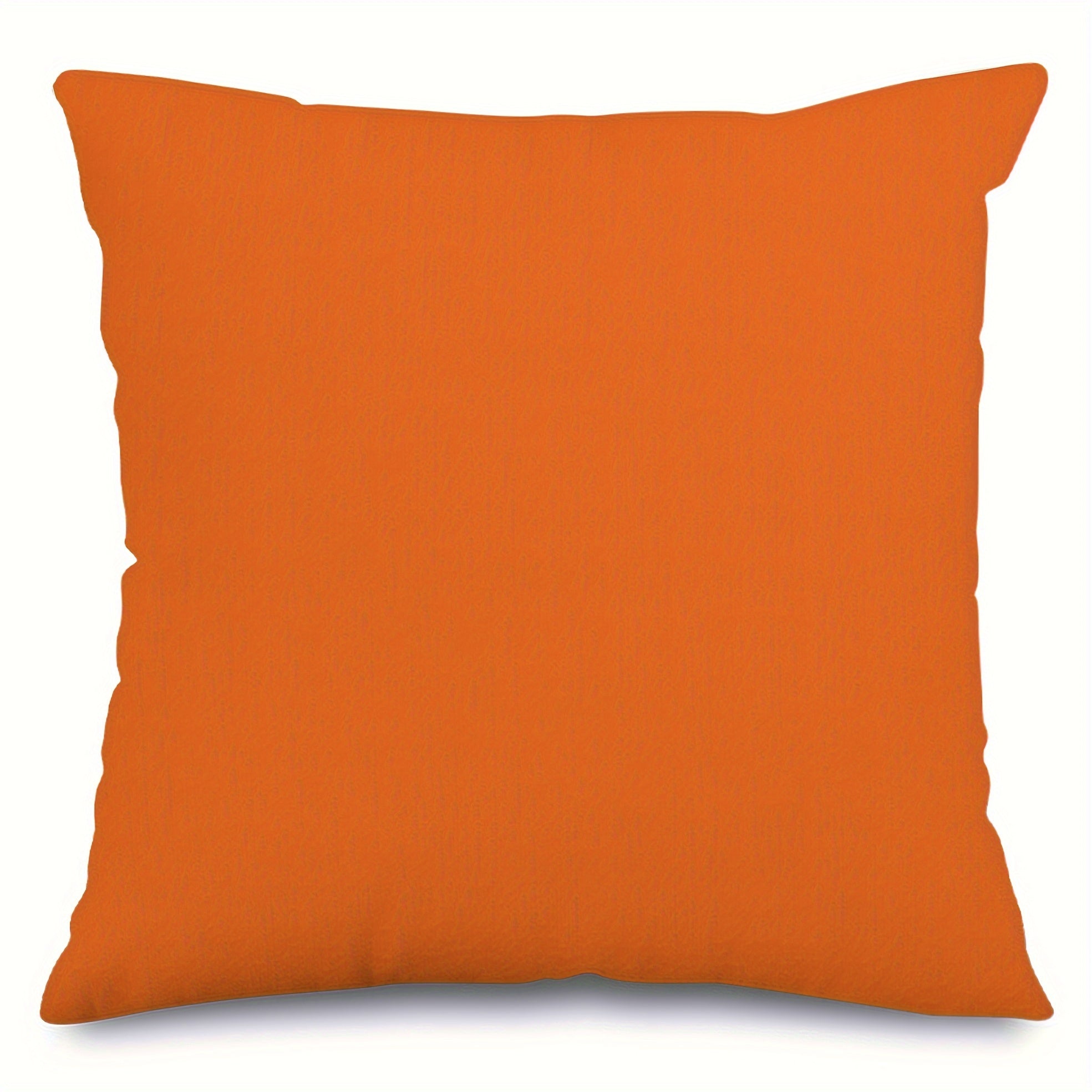 Orange Throw Pillow Cover Zippered Polyester Square Cushion Case for Couch Bedroom Patio 18x18