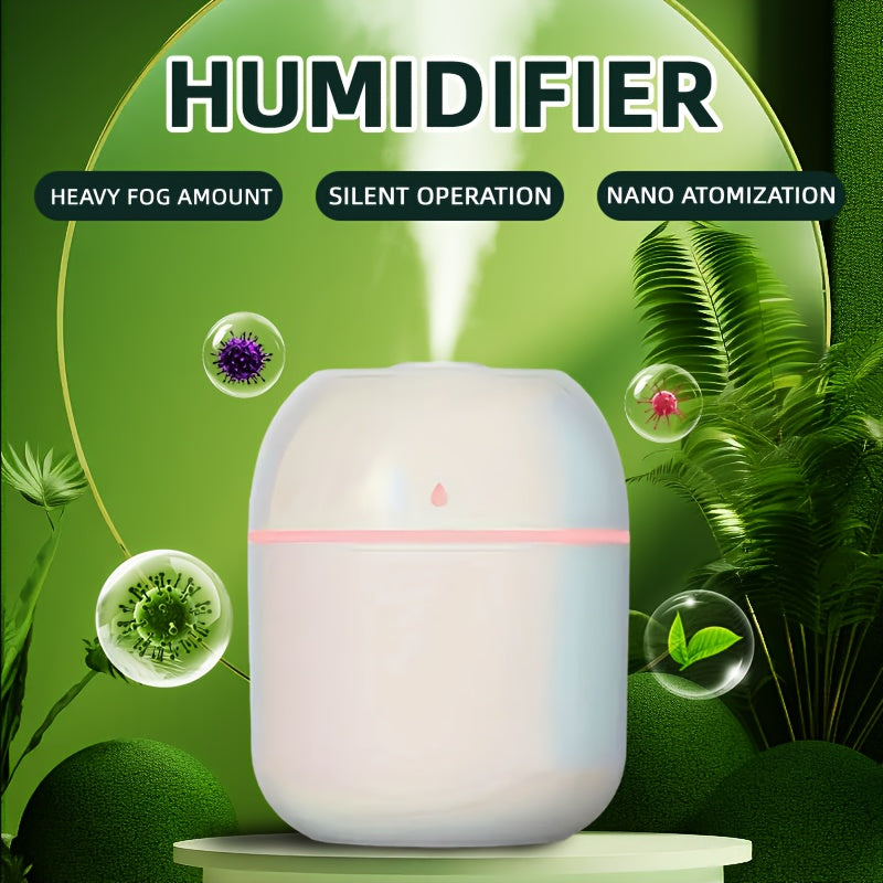 Difusor de aceites esenciales con lámpara LED, humidificador portátil USB, atomización nano silenciosa