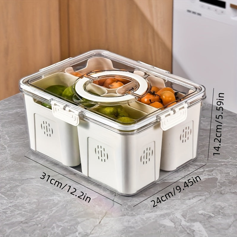 Multipurpose Plastic Food Storage Container with Flip Top Lid Square Freezer Safe
