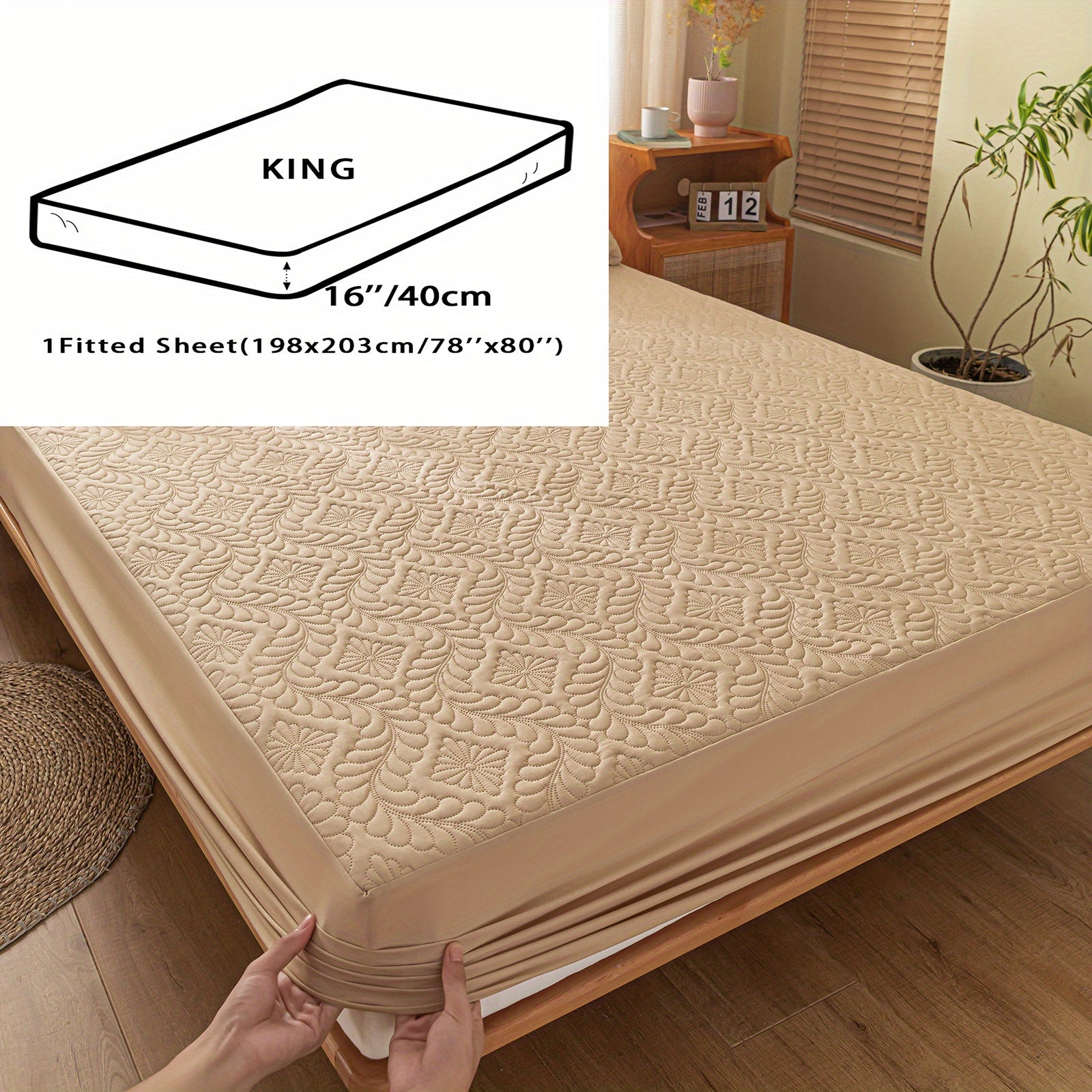 Set of 2 Waterproof Mattress Protector Pillowcases 3D Air Bamboo Breathable Soft