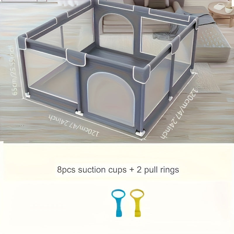 Baby Play Yard Portable Safety Fence for Indoor and Outdoor Use Breathable Mesh